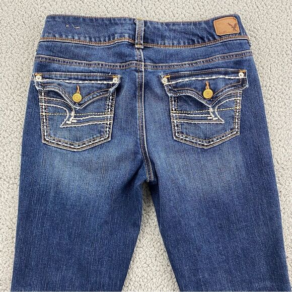 American Eagle Women's Kick Boot Back Flap Pockets Jeans  |  Size:  8 Regular - Picture 5 of 16